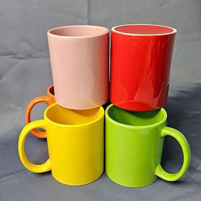  چاپ لیوان سرامیکی تمام رنگی در طنین2 مشهد در رنگ بندی های مختلف 